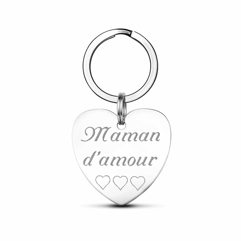 Porte clés cœur personnalisé