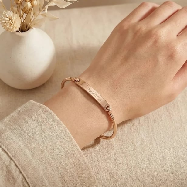 Bracelet jonc personnalisé et gravé Acier Inoxydable