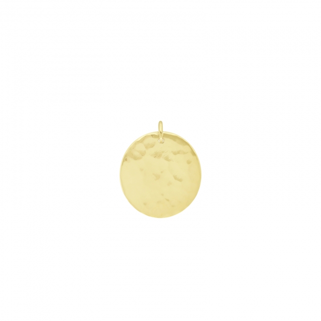 Packshot d'une médaille martelée 15 cm en Plaqué Or