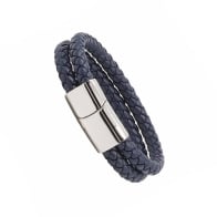 Baskets écrues & bleu clair cuir - COMMUTE 1