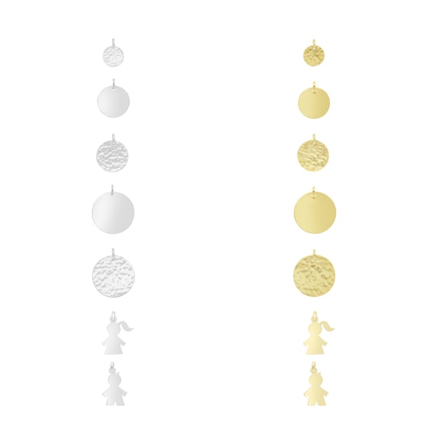 Médaille personnalisée garçon, plaqué or