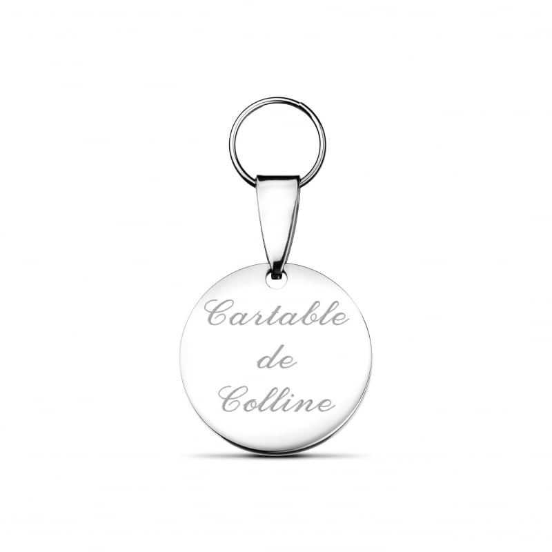 Porte clés rond personnalisé médaille 20 mm