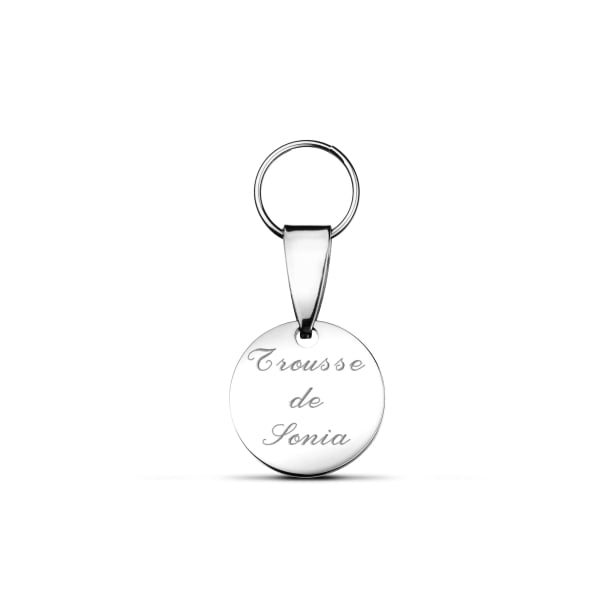 Porte clés rond personnalisé médaille 15 mm