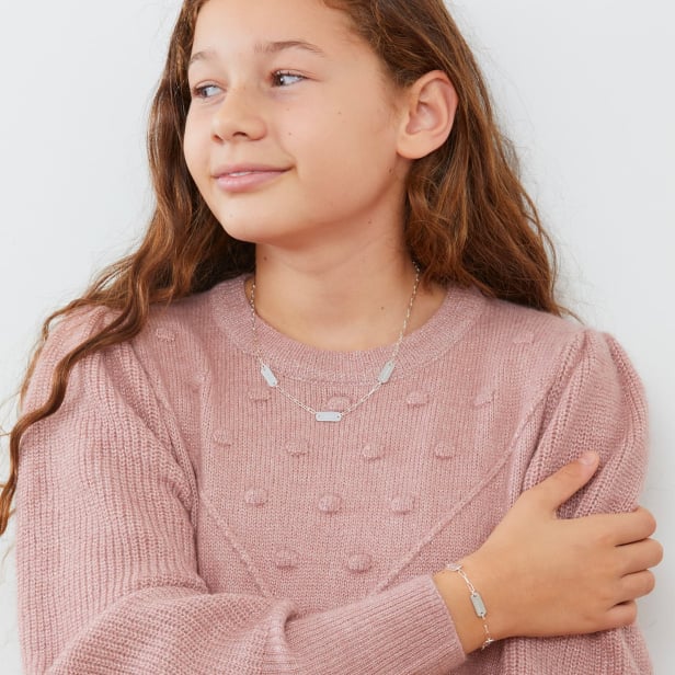 Bracelet personnalisé en Argent avec 3 plaques pour enfant