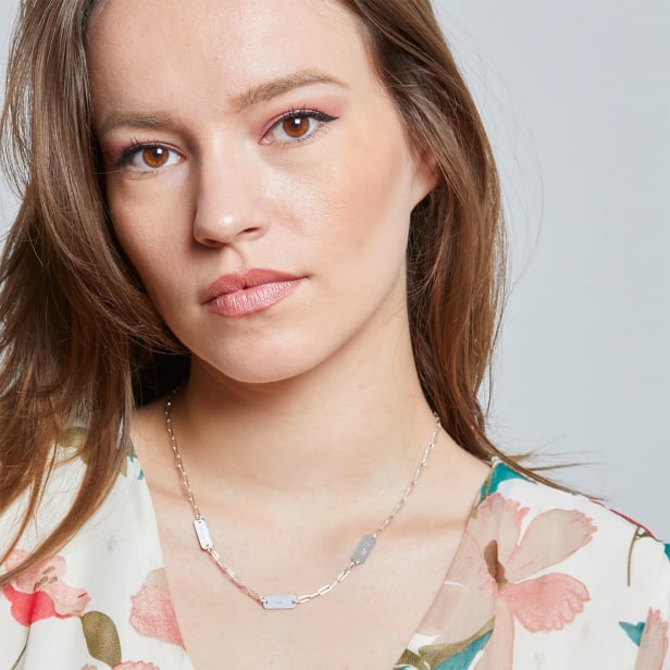 Collier personnalisé Argent 3 plaques à graver