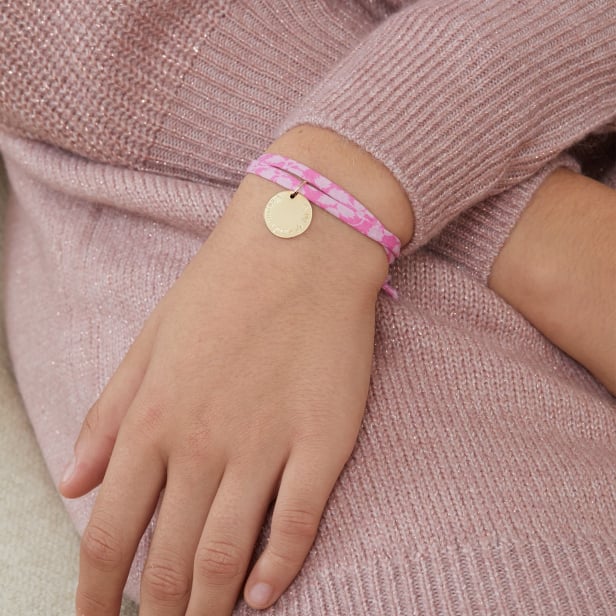 Bracelet liberty enfant médaille personnalisée Plaqué Or