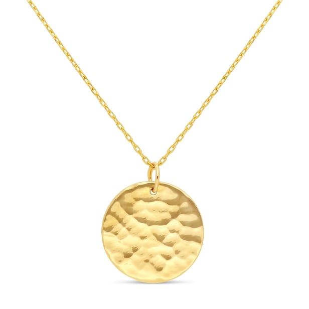 Collier personnalisé gravure au verso de la médaille, plaqué or