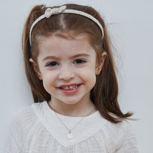 Collier personnalisé enfant dessin colombe, argent