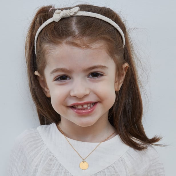 Collier personnalisé enfant dessin éléphant, plaqué or