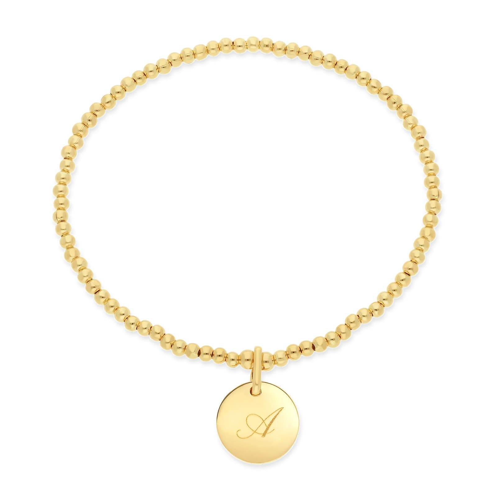 Bracelet Élastique Or Avec Perles Gravées - Style Décontracté, Occasion