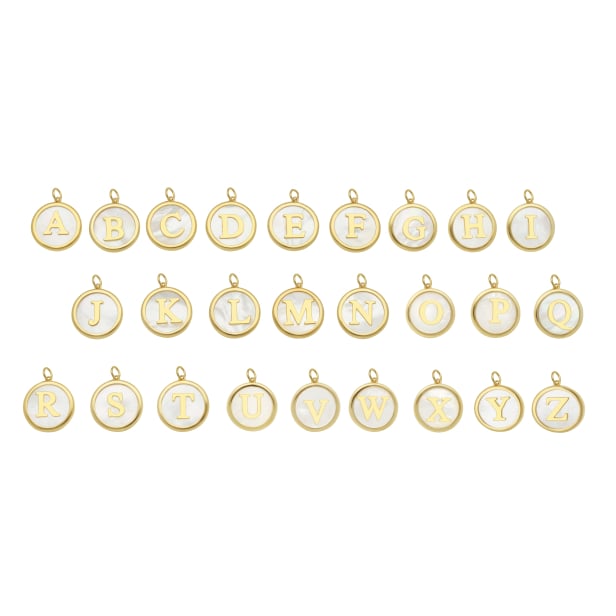 Collier personnalisé enfant médaille nacre et initiale, plaqué or