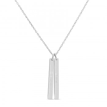 Collier personnalisé double plaques