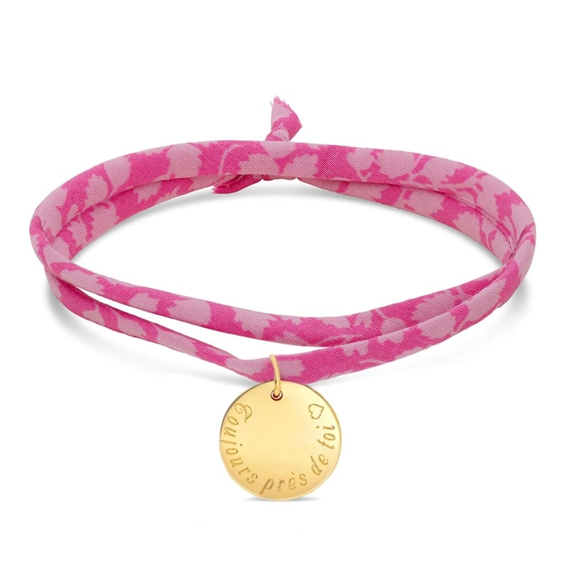 Bracelet liberty enfant médaille personnalisée Plaqué Or