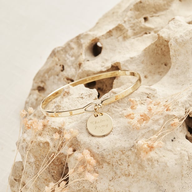 Nature morte du jonc médaille personnalisée en Plaqué Or