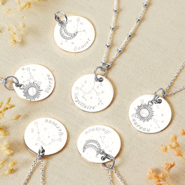 Collier personnalisé constellation en argent.