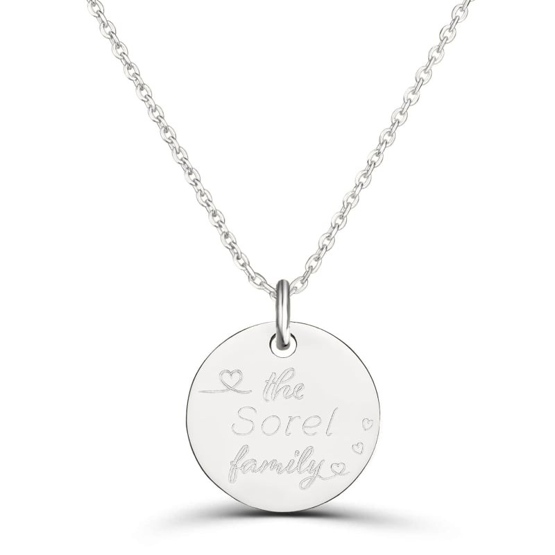 Collier famille personnalisé argent pour femme