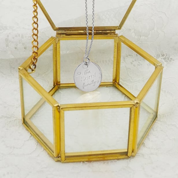 Collier personnalisé dessin "the family", argent