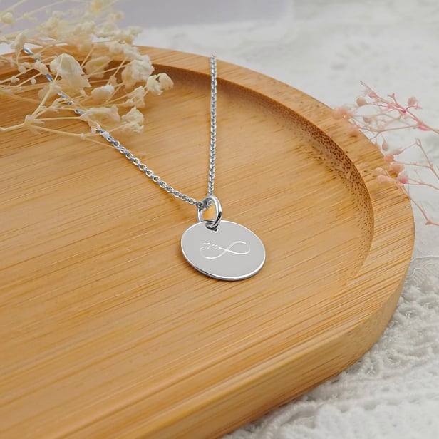 Collier personnalisé dessin infini, argent
