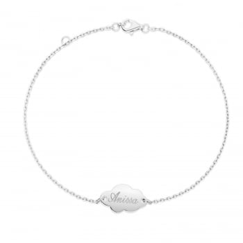 Packshot du bracelet nuage personnalisé en Argent