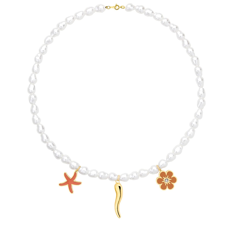 Collier perles à personnaliser avec charms