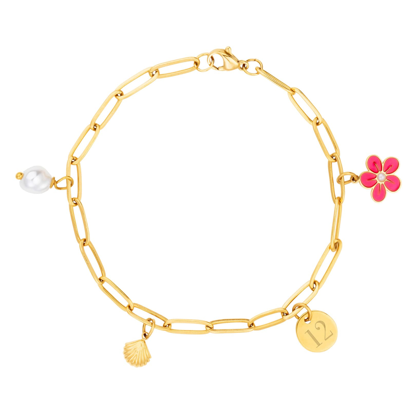 Bracelet charms personnalisé, acier inoxydable