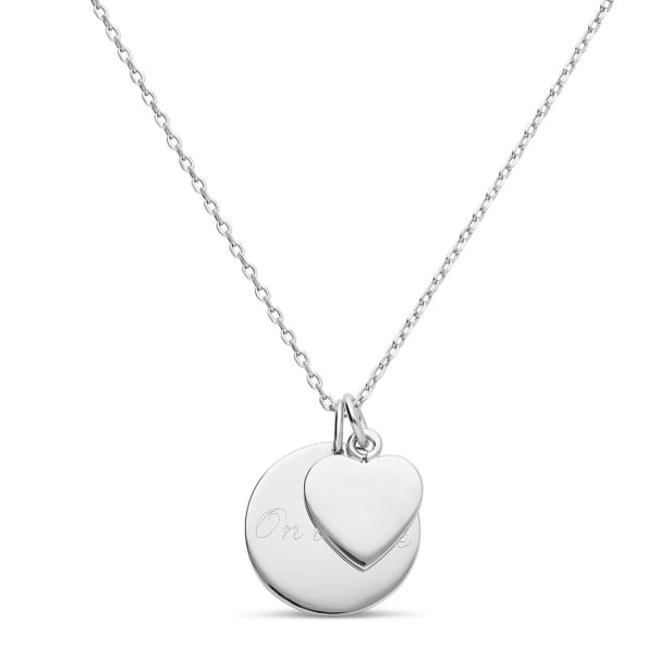 Collier médaille et pendentif cœur personnalisé