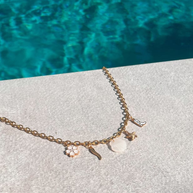 Collier charms personnalisé, acier inoxydable