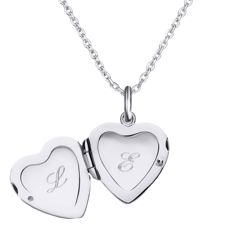 Collier cœur personnalisable à graver, argent