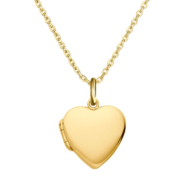 Collier cœur personnalisable à graver, plaqué or