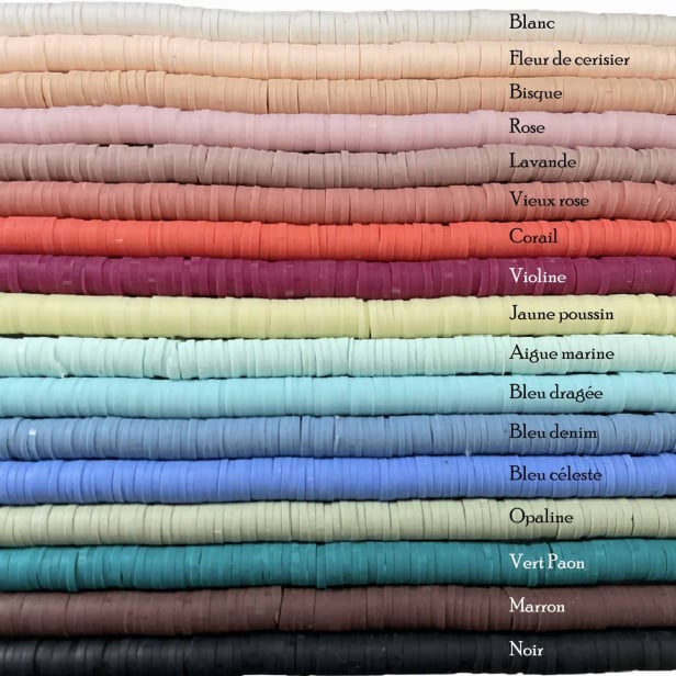 Ensemble des couleurs de perles disponibles