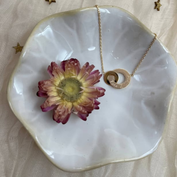 Collier personnalisé anneaux entrelacés Plaqué Or