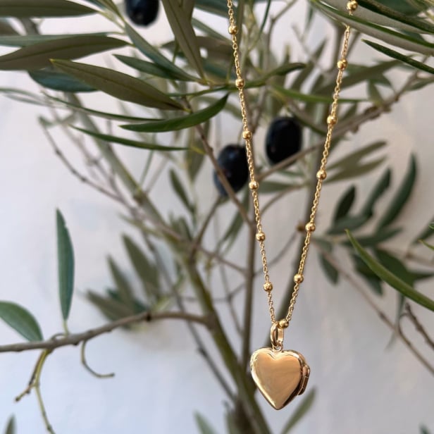 Collier cœur personnalisable à graver, plaqué or