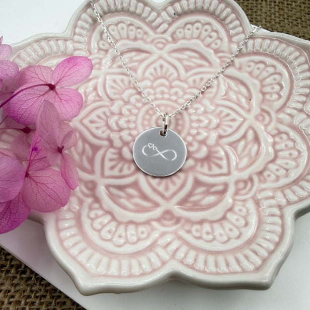 Collier personnalisé dessin infini, argent