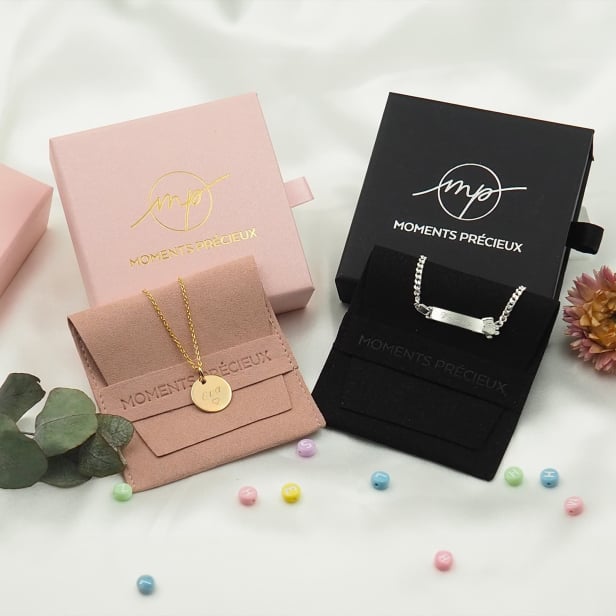 Bracelet cordon enfant et pendentif garçon en Plaqué Or personnalisé