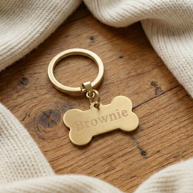 Médaille os doré pour chien