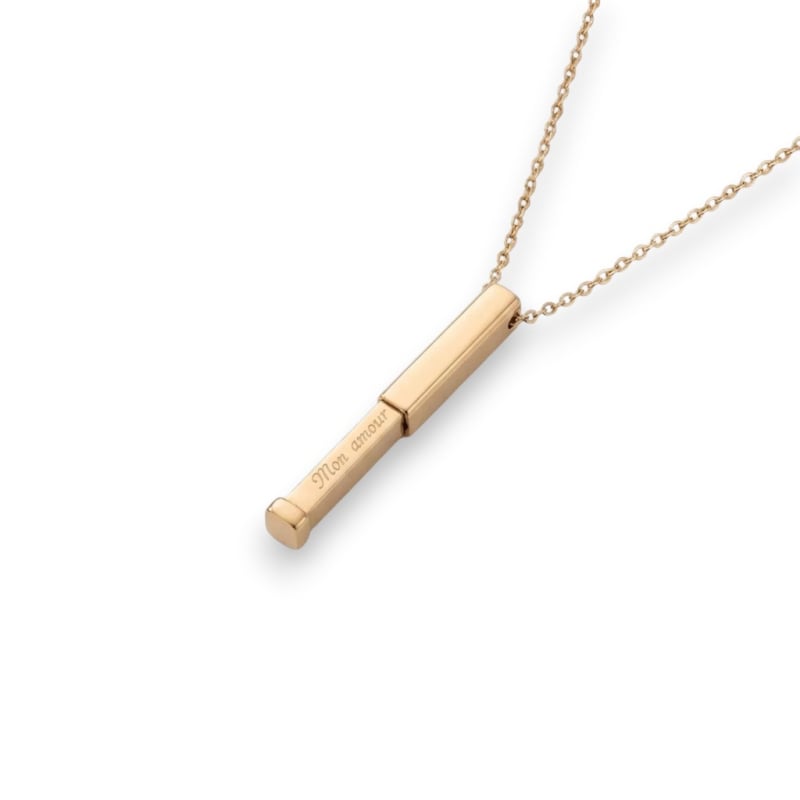 Collier personnalisé barre secrète, femme