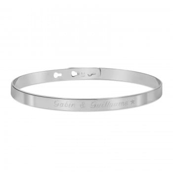 Packshot du bracelet jonc gravé en Argent