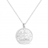 Collier personnalisé médaille 20 mm et pendentif arbre de vie Argent