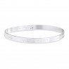 Packshot du bracelet jonc perlé gravé en Argent