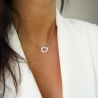 Collier personnalisé anneaux entrelacés Argent