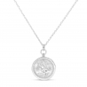 Collier médaille 15 mm arbre de vie Argent