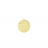 Packshot d'une médaille martelée 15 cm en Plaqué Or