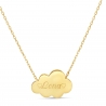 Collier personnalisé nuage 20 mm Plaqué Or
