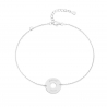 Packshot du bracelet double chaînes et anneau personnalisé en Argent