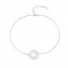Packshot du bracelet double chaînes et anneau personnalisé en Argent
