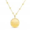 Collier personnalisé médaille 18 mm dentelle Plaqué Or