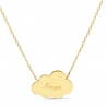 Collier personnalisé nuage 20 mm Plaqué Or