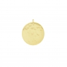 Médaille martelée 20 mm en Plaqué Or