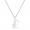 Collier personnalisé Argent et pendentif petite fille 15 mm