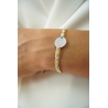 Bracelet liberty médaille 15 mm personnalisée en Argent